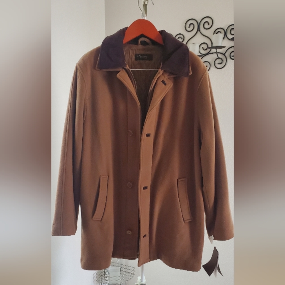 MWT Tasso Elba 100% wool coat w/Phantom Collar Retail $450.00